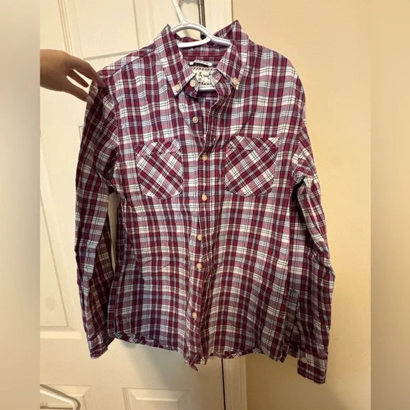 Warp + Weft Red and Blue Plaid Shirt - Picture 1 of 5